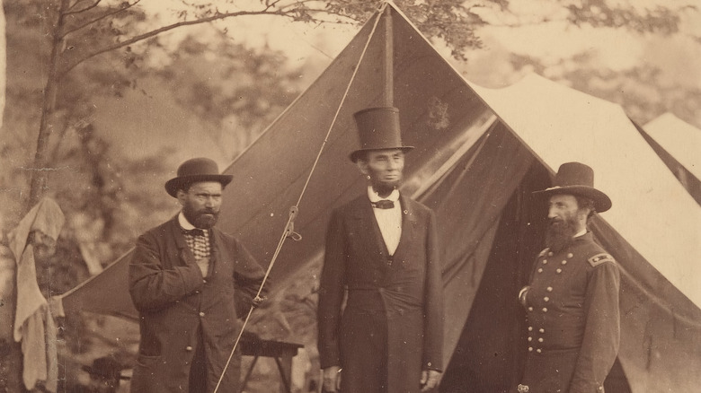 President Lincoln outside