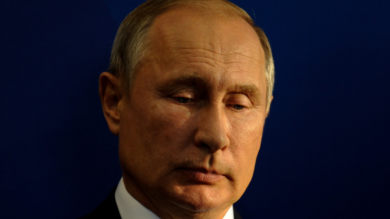 Putin looking down
