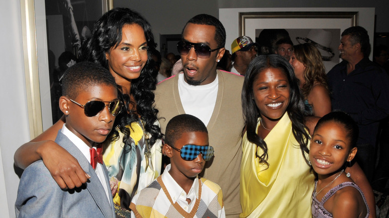 Kim Porter P. Diddy and their children