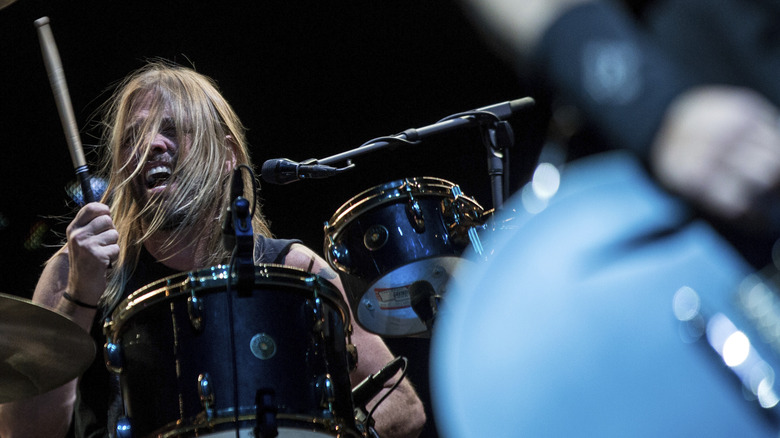 Taylor Hawkins on drums
