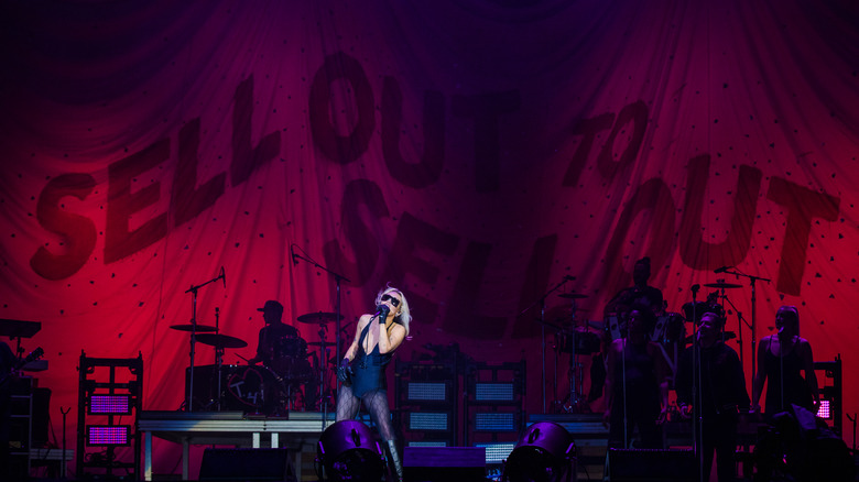 Miley Cyrus performing in Brazil
