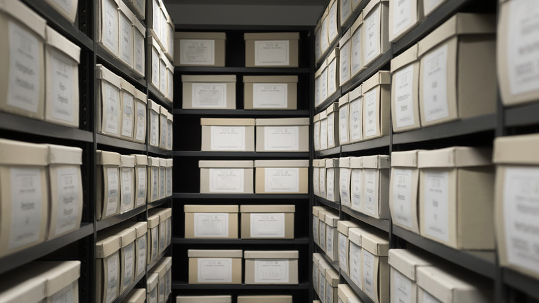 Evidence room boxes