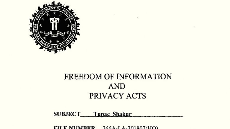 FBI files on Tupac Shakur