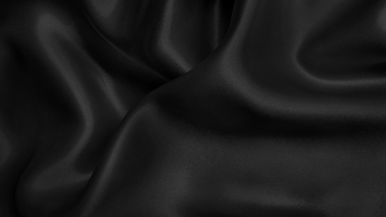 black fabric closeup