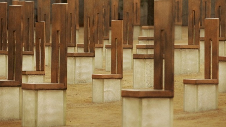 empty chairs Oklahoma City Bombing memorial