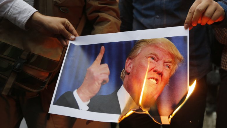 trump fire burn