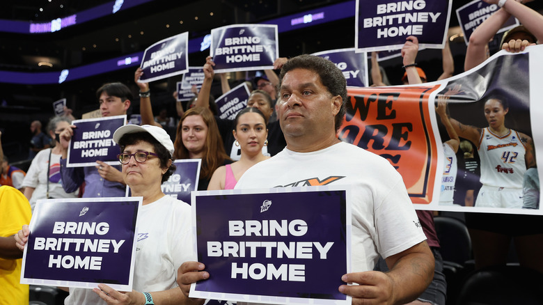 Free Brittney Griner protestors