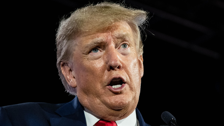 Donald Trump mouth open