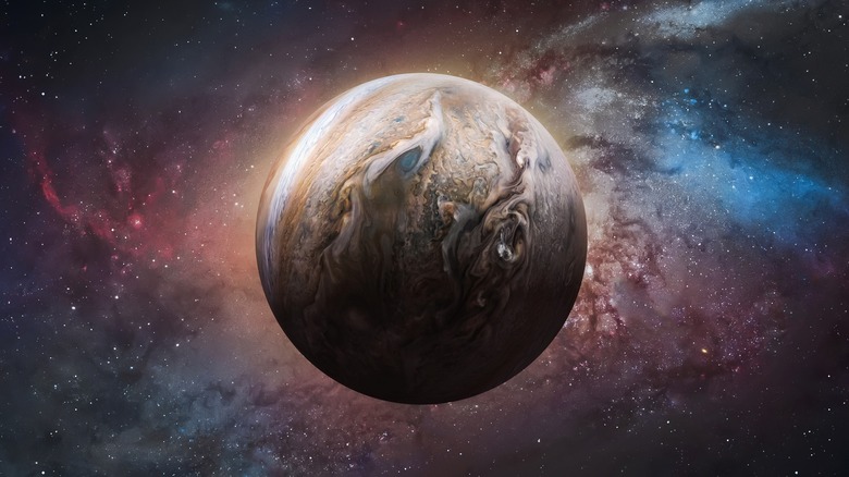 artist concept of Jupiter in space