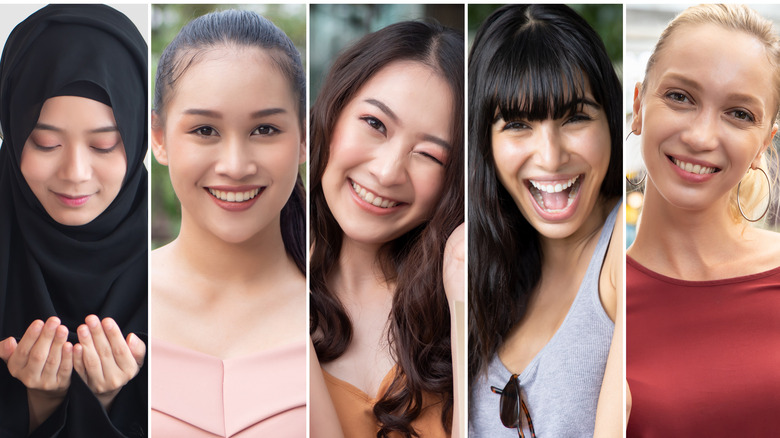 Five women smiling