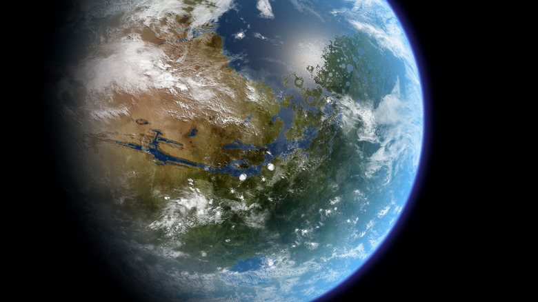 Artist's impression of Terraformed Mars.
