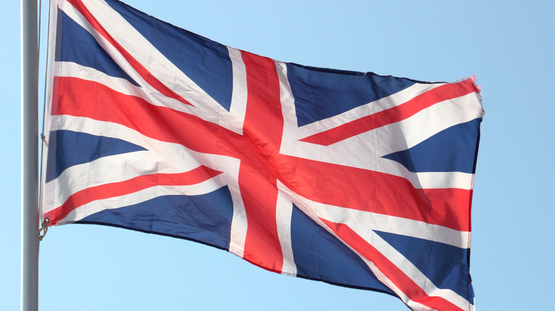 Union Jack on flag pole