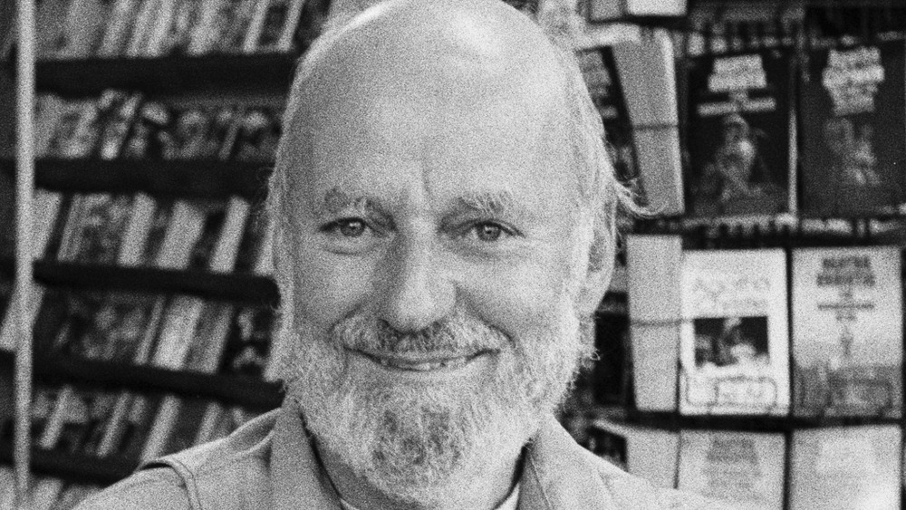 Lawrence Ferlinghetti in his bookstore