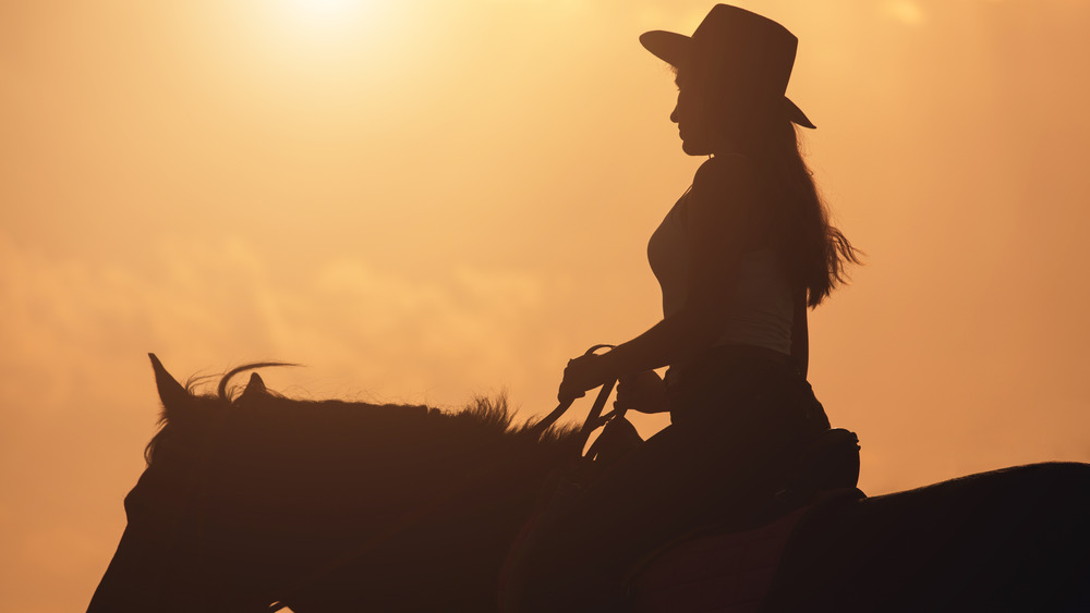 Woman on horseback