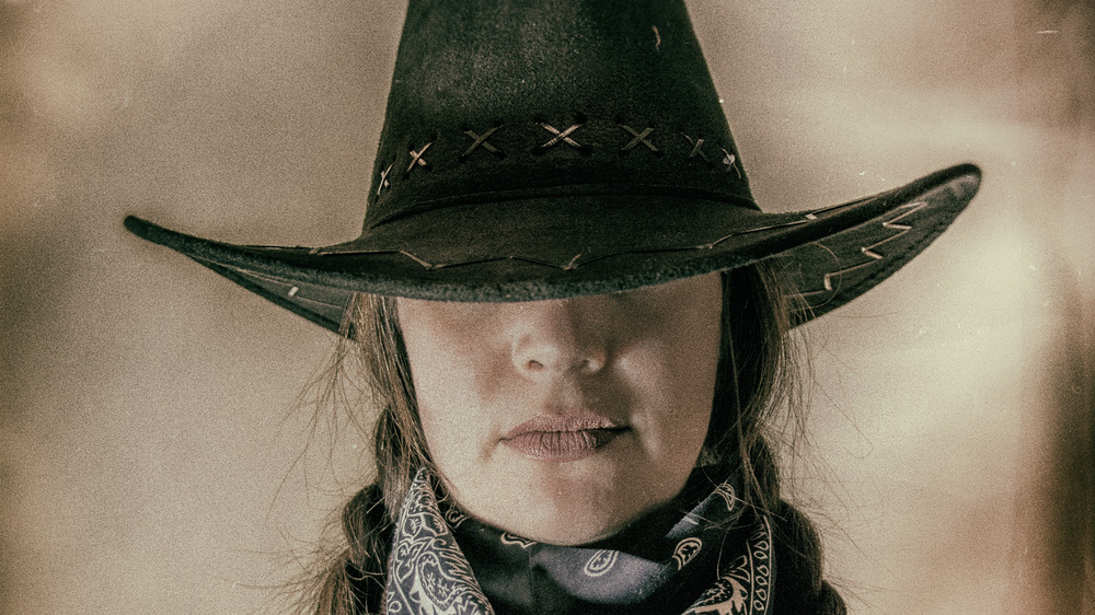 Woman in western hat