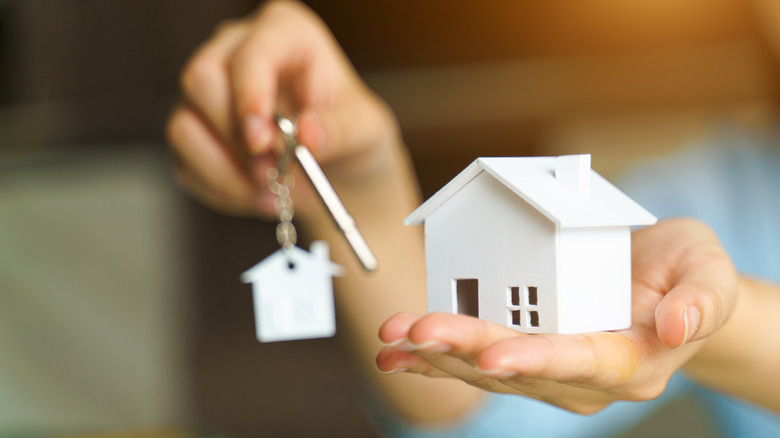 A model house and key