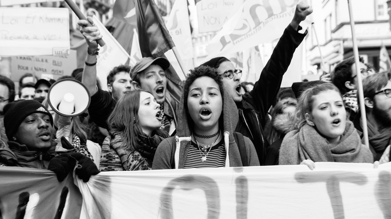 people protesting