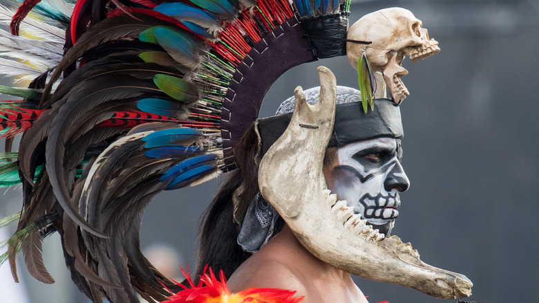 Aztec dancer in Mexico city