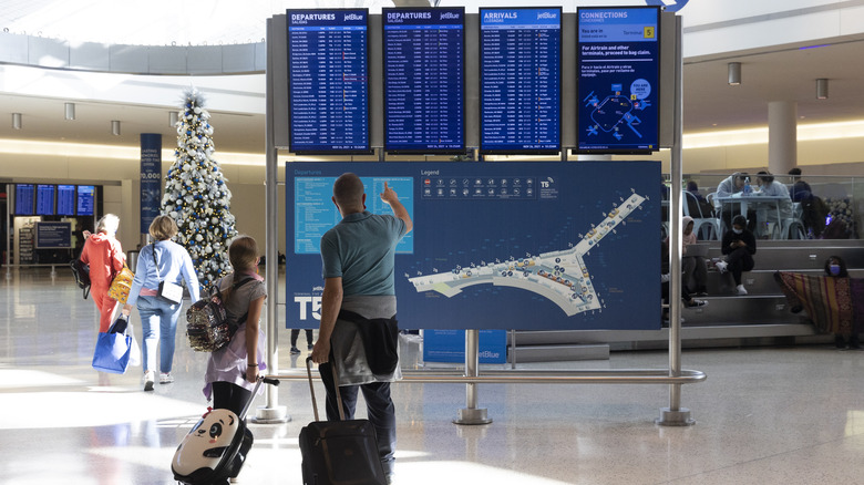 travelers at JFK airport