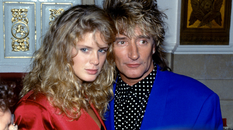 Rachel Hunter and Rod Stewart