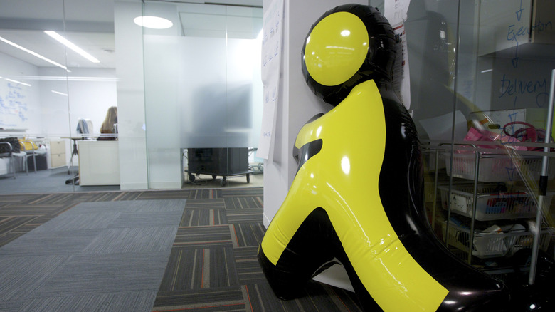 AIM mascot in office storage