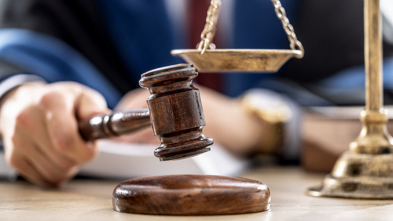 Judge banging gavel