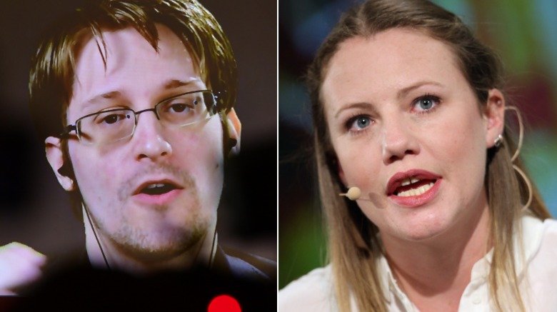 Edward Snowden and Sarah Harrison