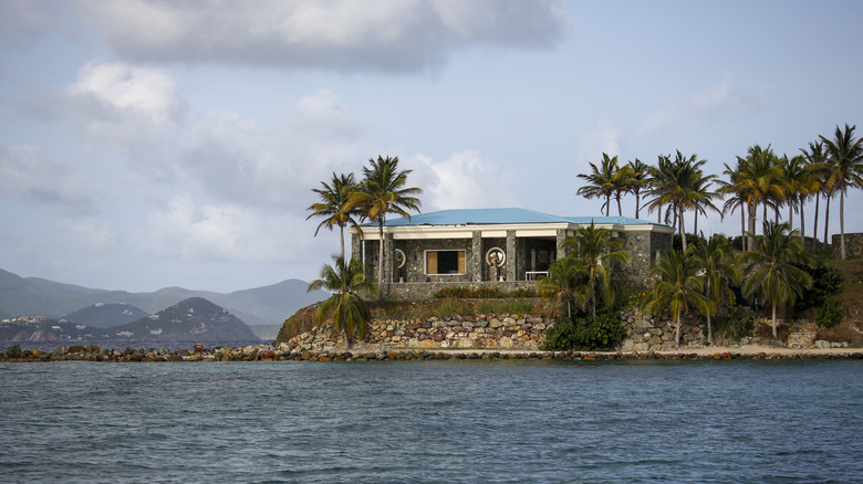 villa palm trees little Saint James