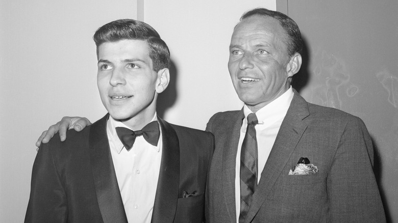 Frank Sinatra Sr and Jr smiling