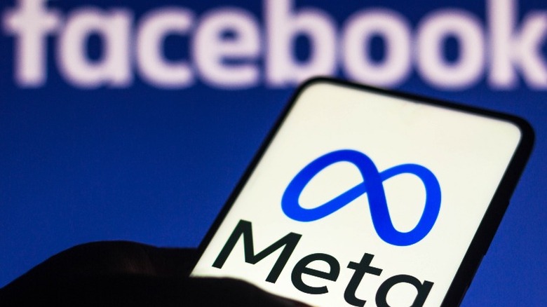Facebook and Meta logos