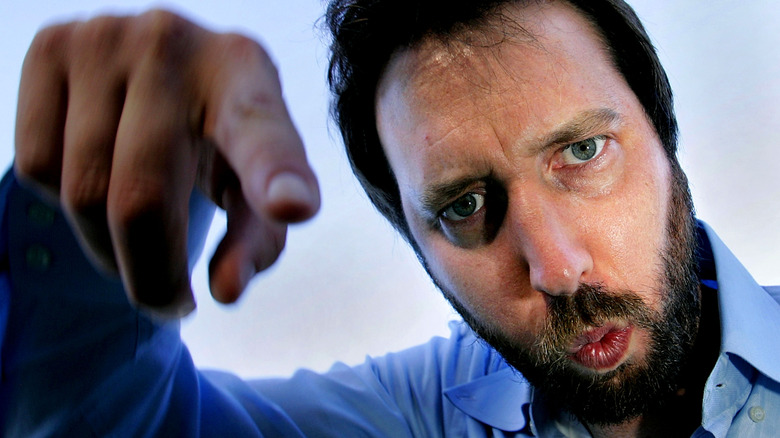 Tom Green pointing finger at camera