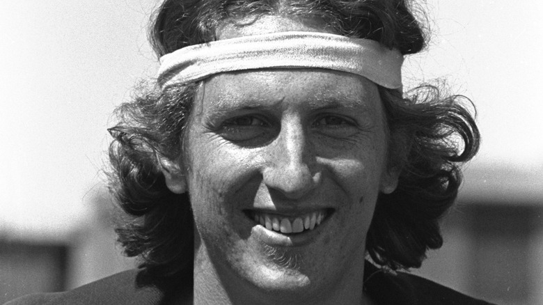 Young Richard Fosbury with headband