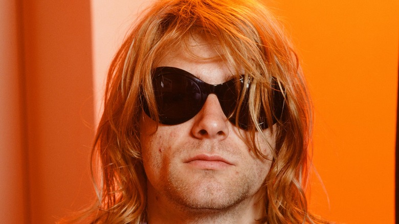 Kurt Cobain wearing sunglasses