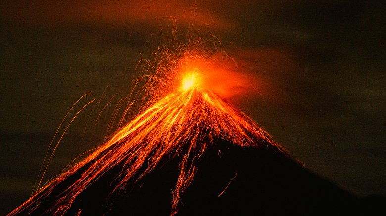Volcano and lava