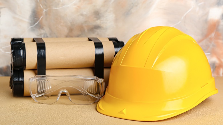 Dynamite, hard hat
