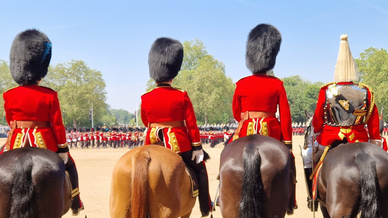 British soldiers Trooping the Colour