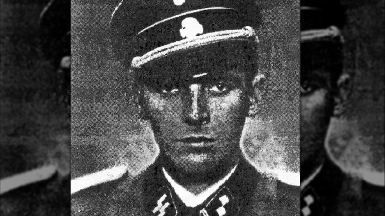 portrait of Kurt-Sieffried Schrader In WWII SS uniform