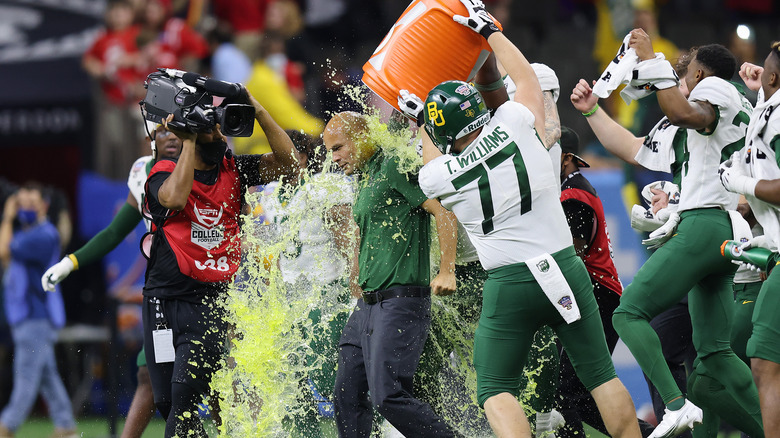 A college football Gatorade Shower