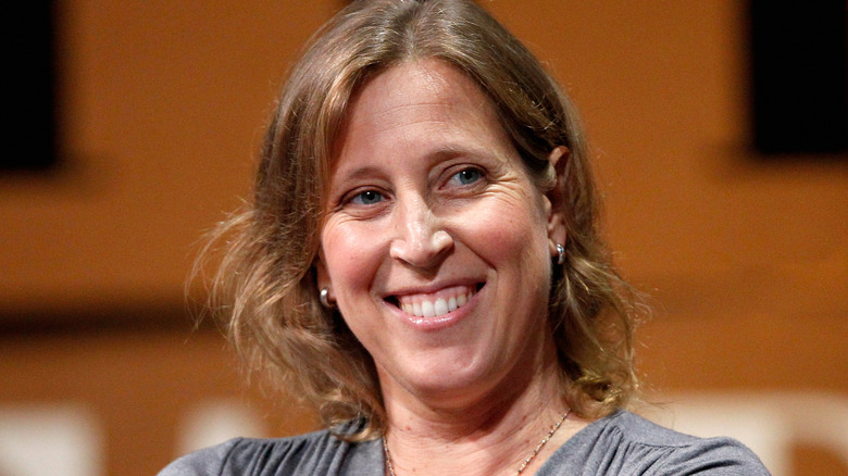 Susan Wojcicki smiling during onstage talk