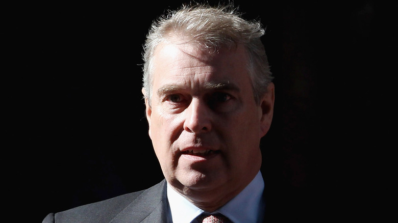 Prince Andrew staring ahead