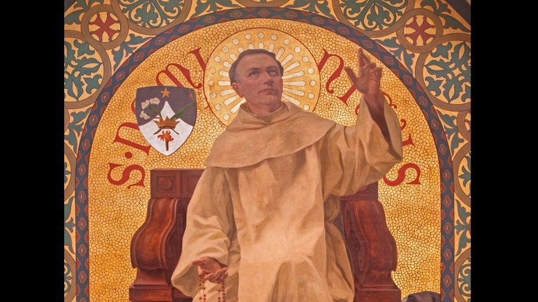 St. Dominic golden mosaic icon 