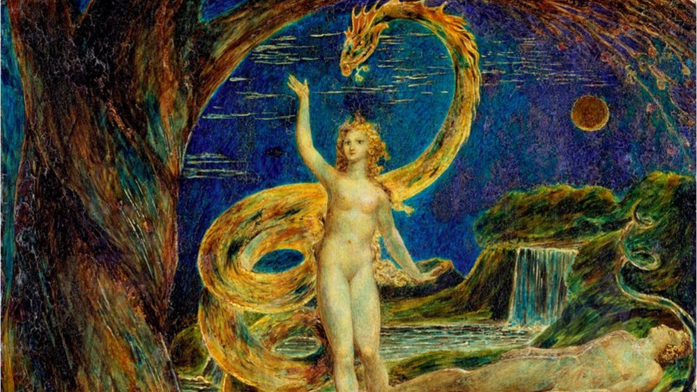 William Blake's "Eve Tempted by the Serpent," from 1799-1800