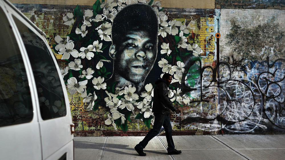 Mural depicting Yusuf Hawkins