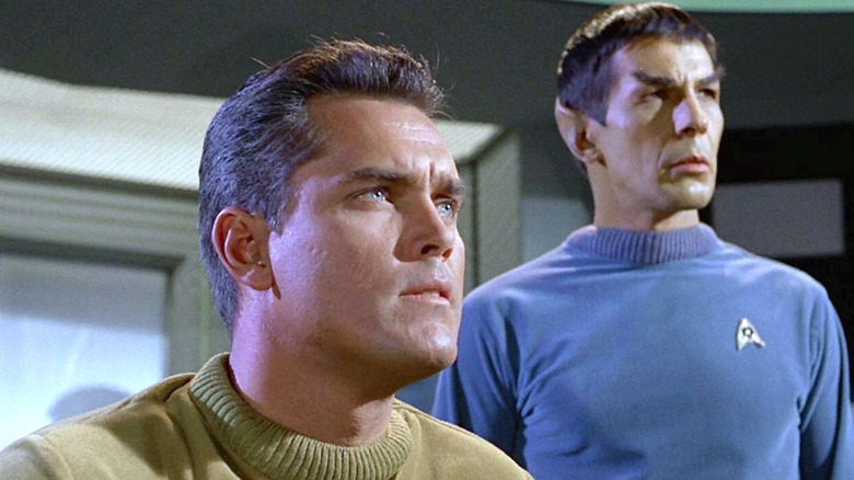 Jeffrey Hunter in the Star Trek pilot "The Cage"