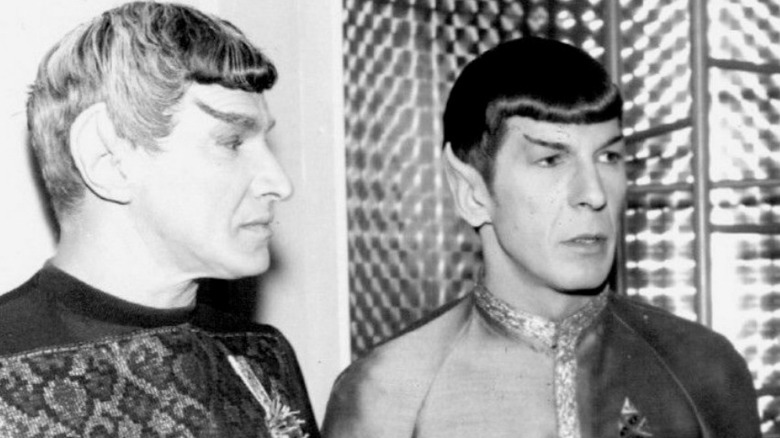 Mark Lenard and Leonard Nimoy and Spock and father
