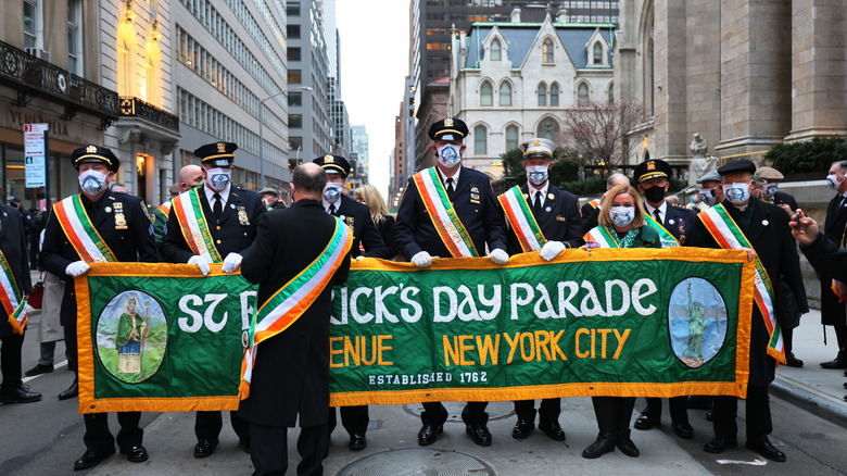 The St. Patrick's Day parade in NYC