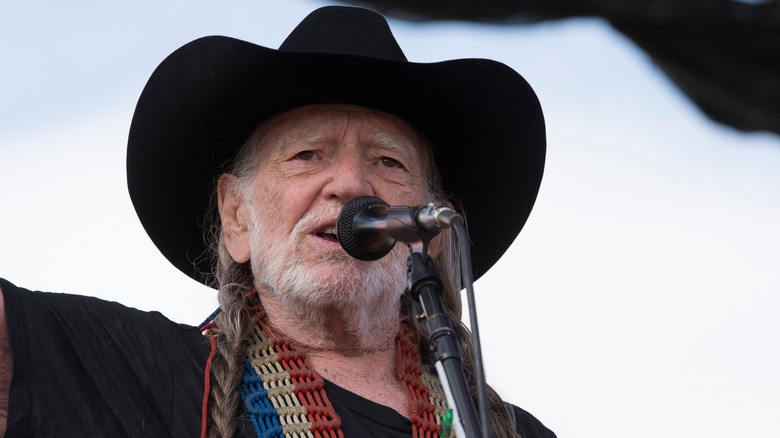 Willie Nelson performing 