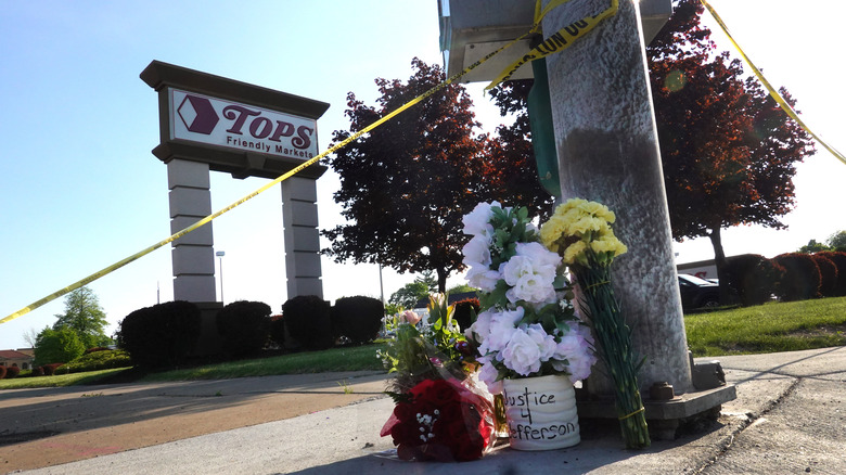 Memorial created outside Tops Friendly Market 