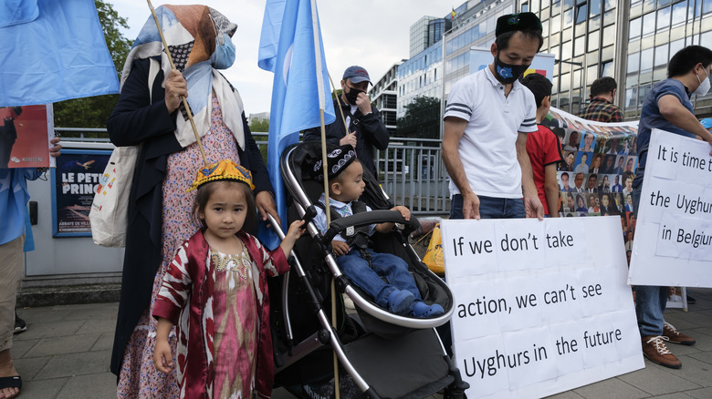 Uyghurs protesting china