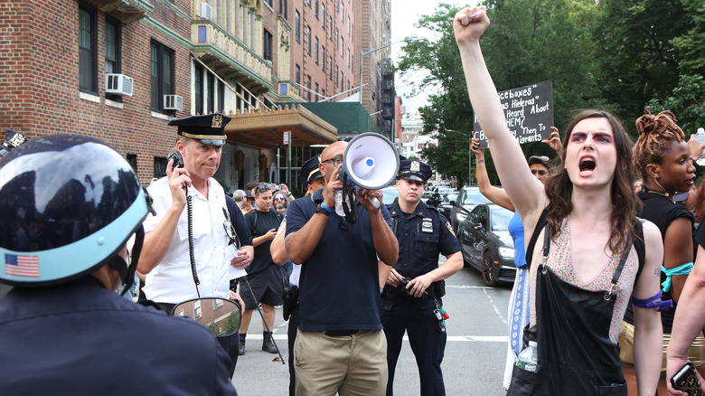 LGBTQ+ folks clash with police